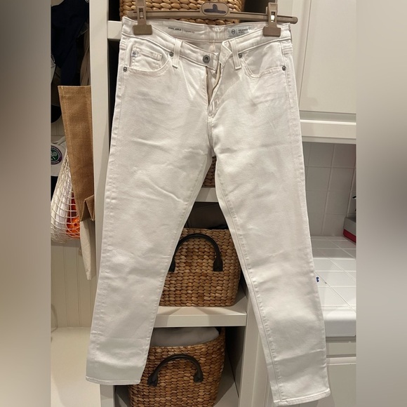 Ag Adriano Goldschmied Denim - AG Adriano‎ Goldschmied Women's White Straight Leg Jeans